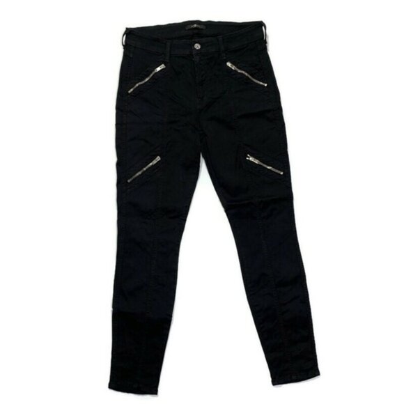 7 for all mankind zipper embellished skinny jeans - Picture 2 of 9